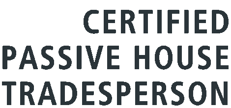 Certified Passive House Tradesperson logo in black.