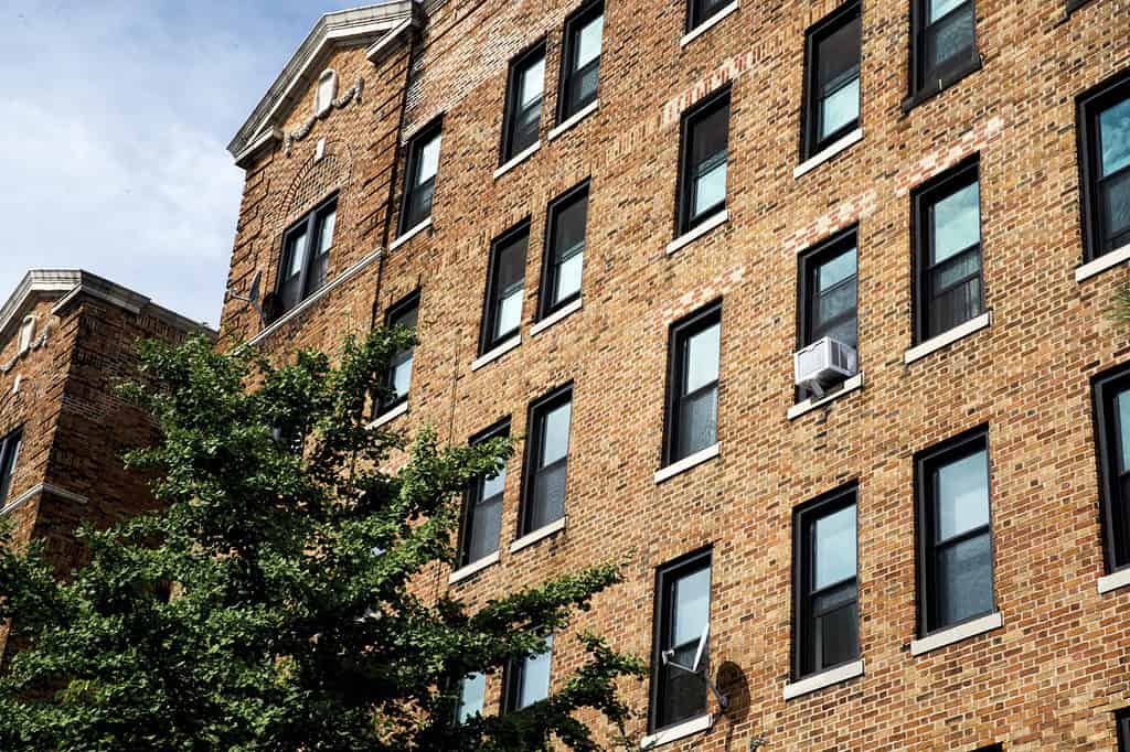 This is a red brick building in New York City.