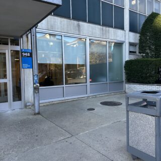 Aluminum windows in a hospital.