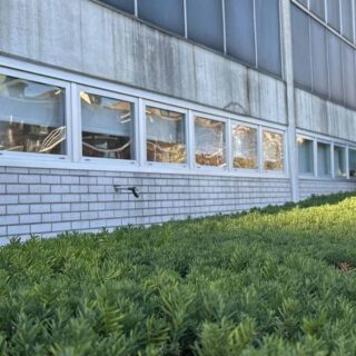 Aluminum windows in a hospital