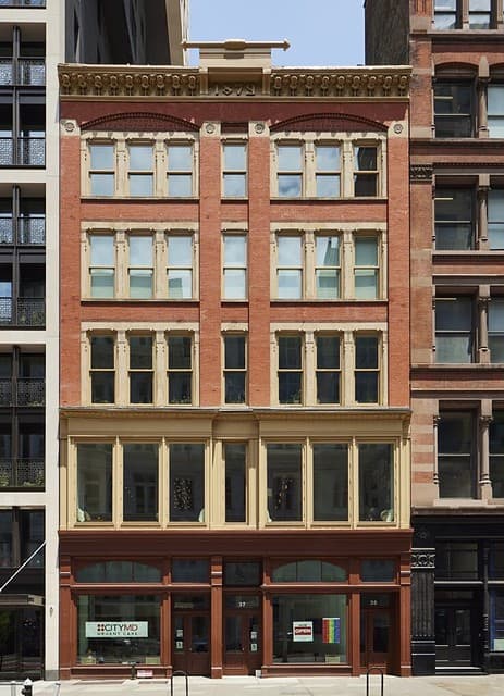 A storefront on a New York City street.